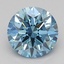 0.55 Ct. Fancy Vivid Blue Round Lab Grown Diamond