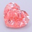3.09 Ct. Fancy Vivid  Pink Heart Lab Grown Diamond
