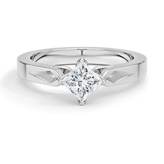Custom East-West Engraved Cathedral Ring