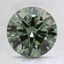 2.02 Ct. Fancy Vivid Pacific Green Round Lab Grown Diamond, smalltop view