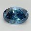 3.03 Ct. Fancy Vivid Blue Oval Lab Grown Diamond