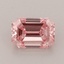 0.95 Ct. Fancy Vivid Pink Emerald Lab Grown Diamond