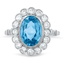 Retro Aquamarine Cocktail Ring