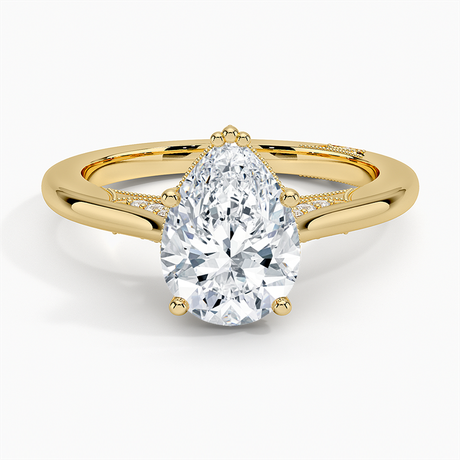 18K Yellow Gold Simply Tacori Crown Diamond Ring