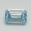 1.03 Ct. Fancy Intense Blue Emerald Lab Grown Diamond
