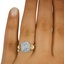 The Gisela Ring, smallzoomed in top view on a hand