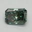 1.05 Ct. Fancy Vivid Pacific Green Radiant Lab Grown Diamond