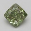 5.09 Ct. Fancy Vivid Green Cushion Lab Grown Diamond
