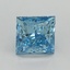 3.51 Ct. Fancy Vivid Blue Princess Lab Grown Diamond