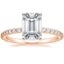 14K Rose Gold Petite Shared Prong Three-Quarter Coverage Diamond Ring (1/3 ct. tw.), smalltop view