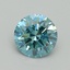 1.07 Ct. Fancy Intense Greenish Blue Round Lab Grown Diamond