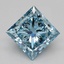 2.39 Ct. Fancy Vivid Blue Princess Lab Grown Diamond