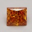 1.58 Ct. Fancy Vivid Orange Princess Lab Grown Diamond