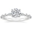 18K White Gold Versailles Hidden Halo Diamond Ring, smalltop view