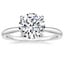 18K White Gold Freesia 2mm Solitaire Ring, smalltop view