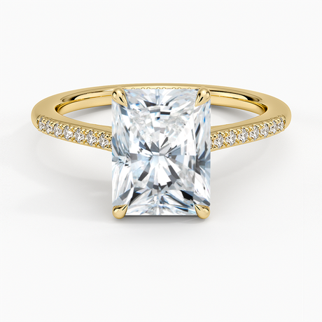 18K Yellow Gold Lissome Half Coverage Diamond Ring