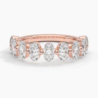 Ellipse Oval Lab Diamond Ring (1 1/2 ct. tw.) in 14K Rose Gold
