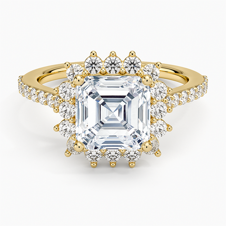 Luxe Sunburst Halo Diamond Ring - Brilliant Earth