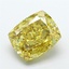 10.20 Ct. Fancy Intense Yellow Cushion Lab Grown Diamond