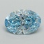 3.22 Ct. Fancy Vivid Blue Oval Lab Grown Diamond