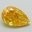 2.09 Ct. Fancy Vivid Yellow Pear Lab Grown Diamond