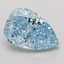 3.06 Ct. Fancy Vivid Blue Pear Lab Grown Diamond