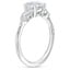 18K White Gold Camellia Three Stone Diamond Ring (1/3 ct. tw.), smallside view