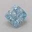 1.01 Ct. Fancy Vivid Blue Cushion Lab Grown Diamond