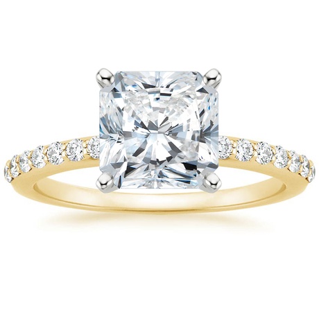 18K Yellow Gold Petite Shared Prong Bridal Set (1/2 ct. tw.)
