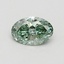 0.51 Ct. Fancy Vivid Green Oval Lab Grown Diamond