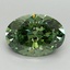 2.98 Ct. Fancy Vivid Green Oval Lab Grown Diamond