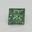 1.01 Ct. Fancy Vivid Pacific Green Princess Lab Grown Diamond