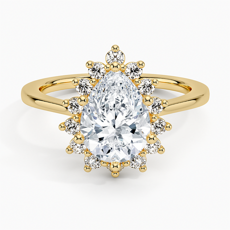 Sunburst Halo Engagement Ring - Brilliant Earth