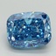 2.04 Ct. Fancy Vivid Blue Cushion Lab Grown Diamond