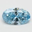 3.02 Ct. Fancy Vivid Blue Oval Lab Grown Diamond