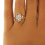 The Fleur Ring, smalltop view on a hand