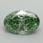 1.62 Ct. Fancy Vivid Green Oval Lab Grown Diamond