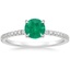 14K White Gold Viviana Three-Quarter Coverage Diamond Ring, smalltop view