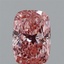 1.10 Ct. Fancy Vivid Pink Cushion Lab Grown Diamond