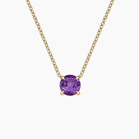 Amethyst Solitaire Pendant