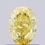0.55 Ct. Fancy Vivid Yellow Oval Lab Grown Diamond
