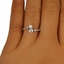 The Yeres Ring, smallzoomed in top view on a hand