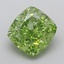 1.51 Ct. Fancy Vivid Green Cushion Lab Grown Diamond