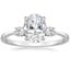 Platinum Petite Selene Three Stone Diamond Ring (1/10 ct. tw.), smalltop view