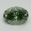 3.08 Ct. Fancy Vivid Pacific Green Oval Lab Grown Diamond