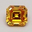 1.53 Ct. Fancy Vivid Yellowish Orange Asscher Lab Grown Diamond