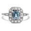 Art Deco Reproduction Aquamarine Vintage Ring