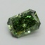 1.10 Ct. Fancy Vivid Pacific Green Radiant Lab Grown Diamond