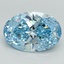 3.09 Ct. Fancy Vivid Blue Oval Lab Grown Diamond