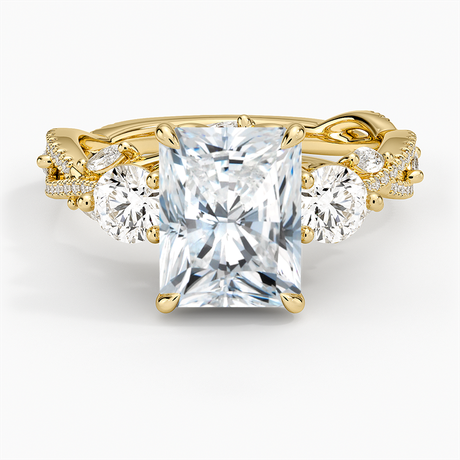 18K Yellow Gold Luxe Secret Garden Three Stone Diamond Ring (1 ct. tw.)